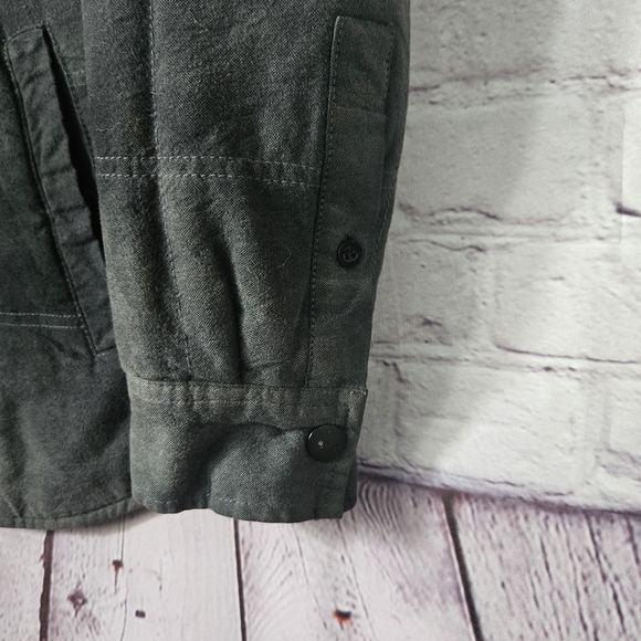 Rip Curl Quilted Fabric Jacket Stoned Washed Blue With PockeSnap Buttons Small - Picture 3 of 11